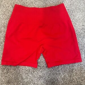 Vibrant Red Women's Bike Shorts